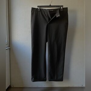 ZARA Basic Black Straight Leg Trousers Womens M Work Pants Office Career Minim